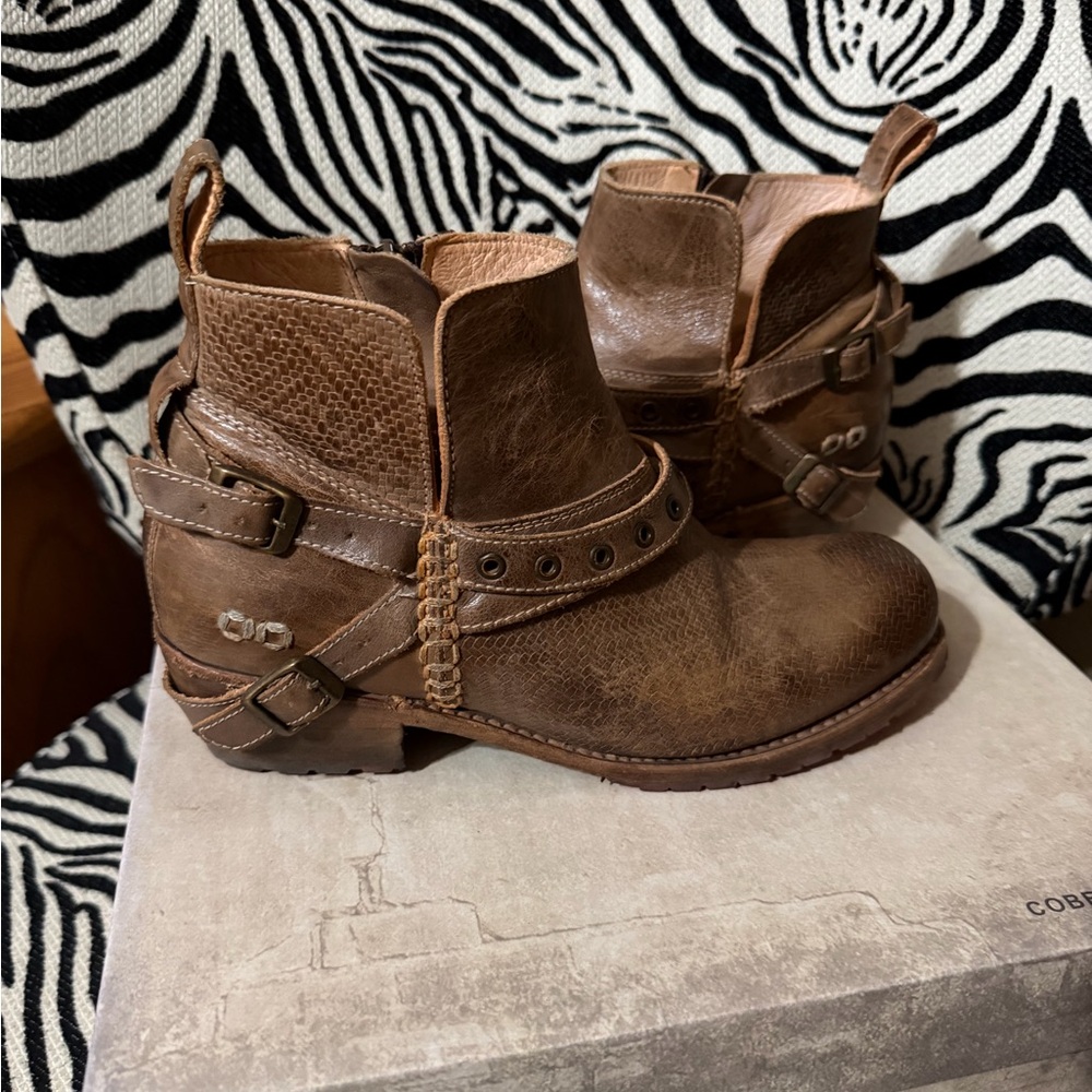 BED|STU Cobbler series Georgia tan rustic Leather Ankle Boots